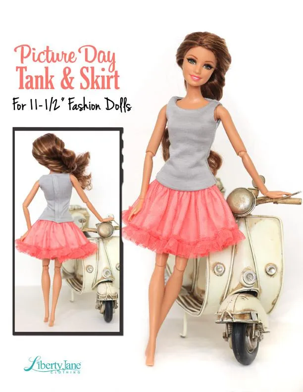 Picture Day Skirt & Tank for 11-1/2" Fashion Dolls