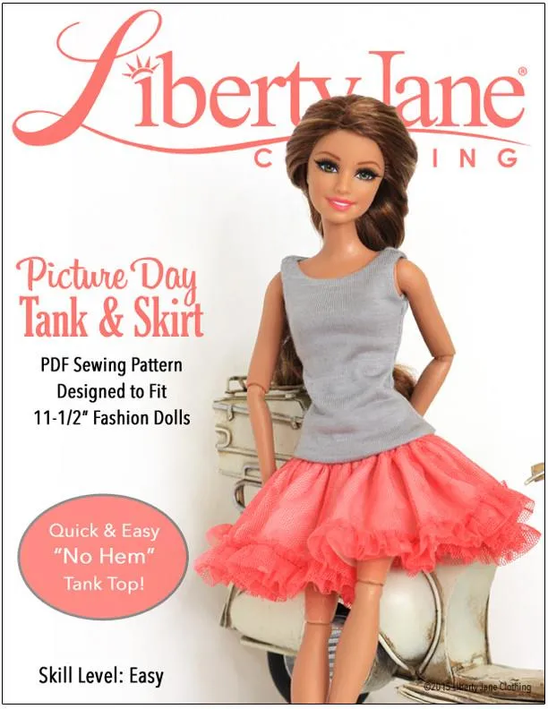 Picture Day Skirt & Tank for 11-1/2" Fashion Dolls