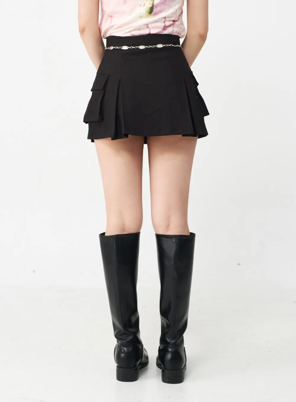 Pleated Cargo Mini Skirt CJ16