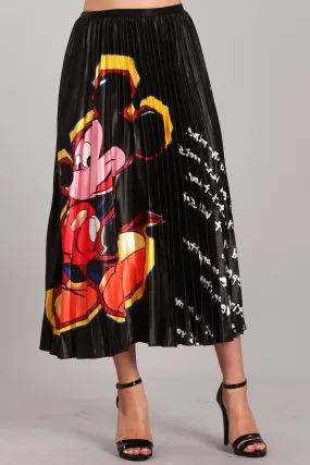 Pleated Mickey Skirt