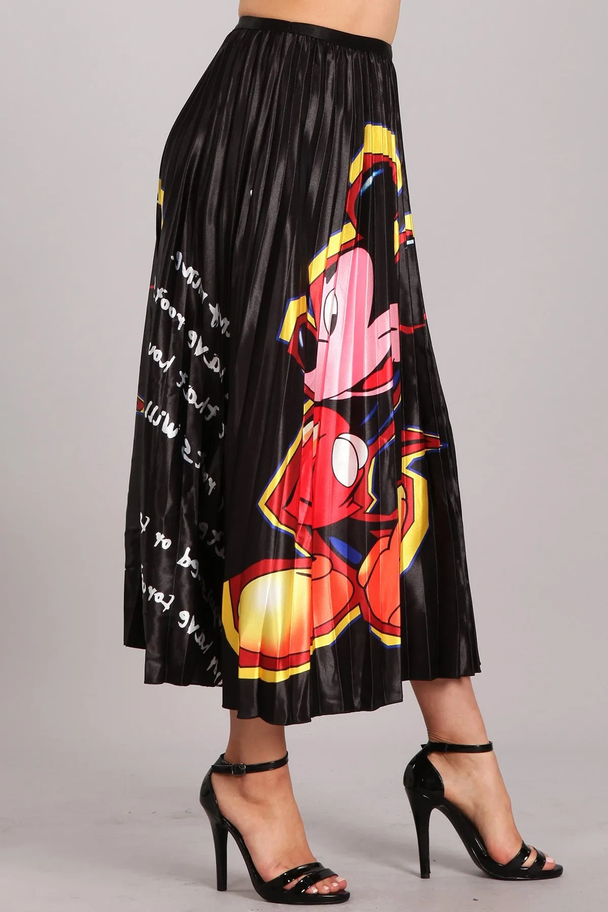 Pleated Mickey Skirt