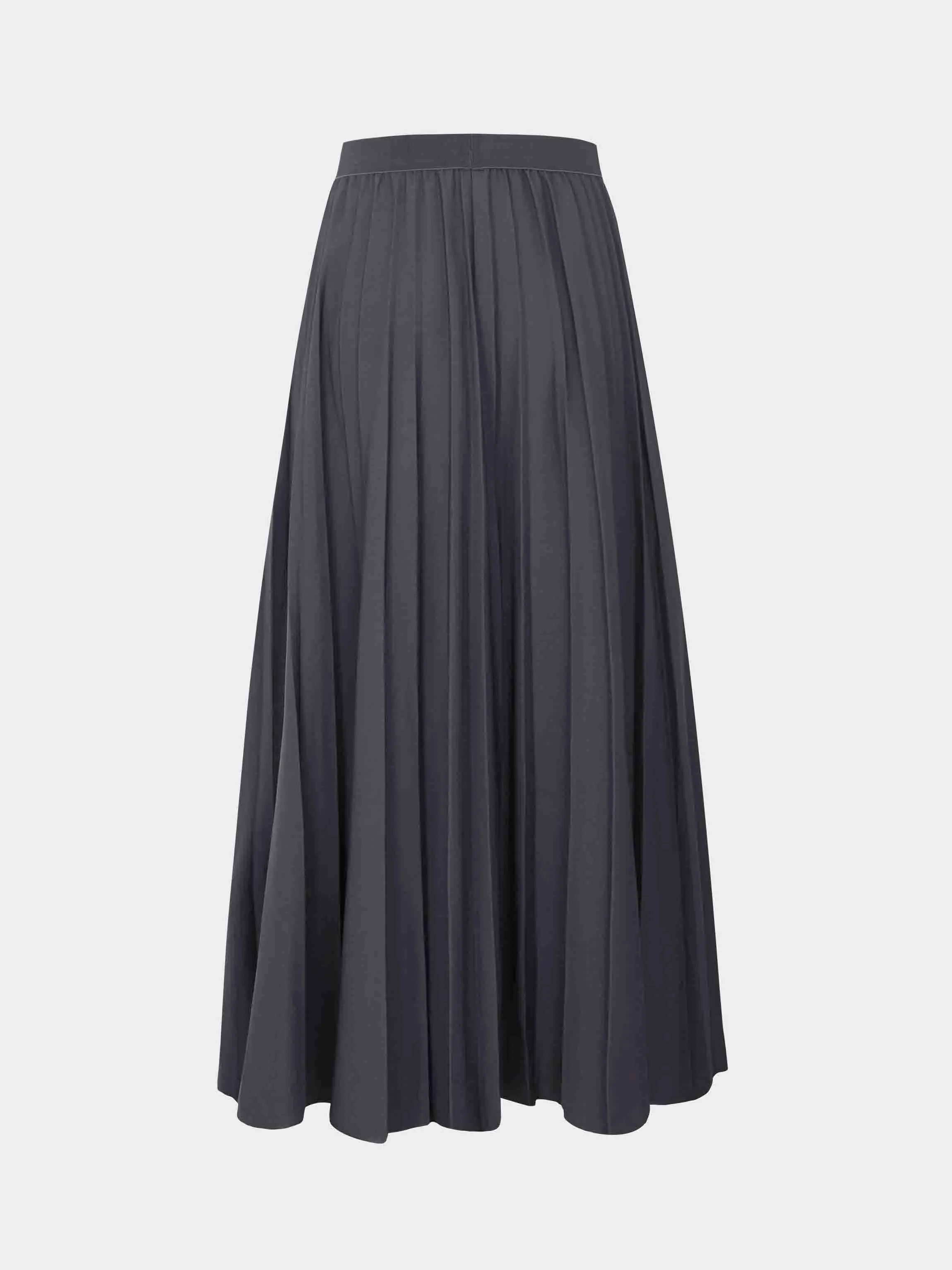 Pleated Skirt 37"-Dark Grey