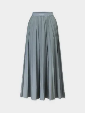 Pleated Skirt 37"-Slate Blue