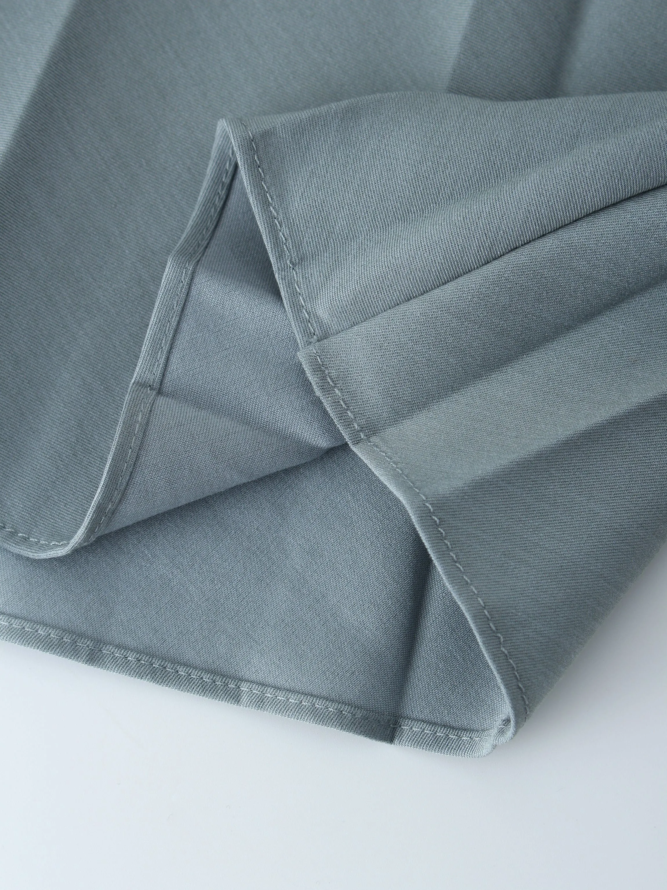 Pleated Skirt 37"-Slate Blue