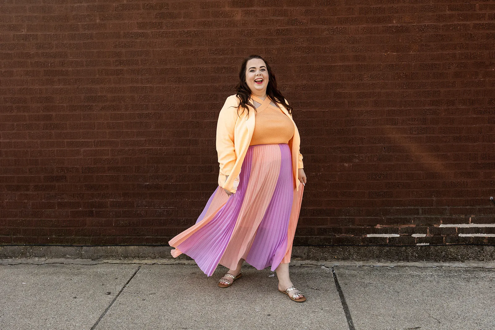 polly skirt in lavender coral