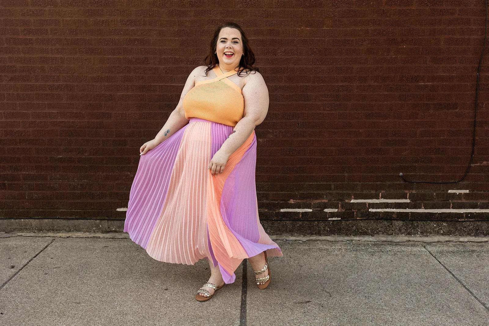 polly skirt in lavender coral