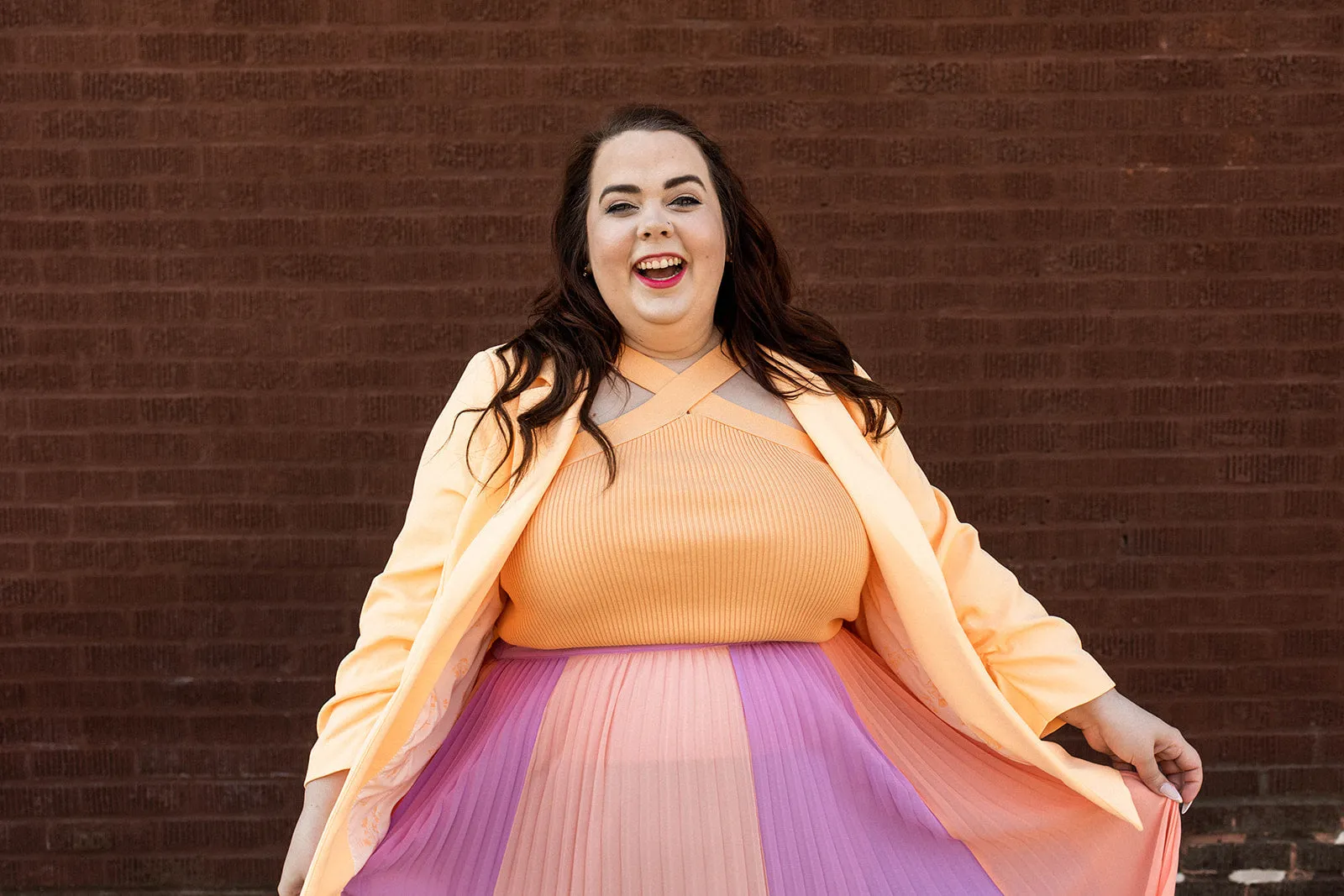 polly skirt in lavender coral