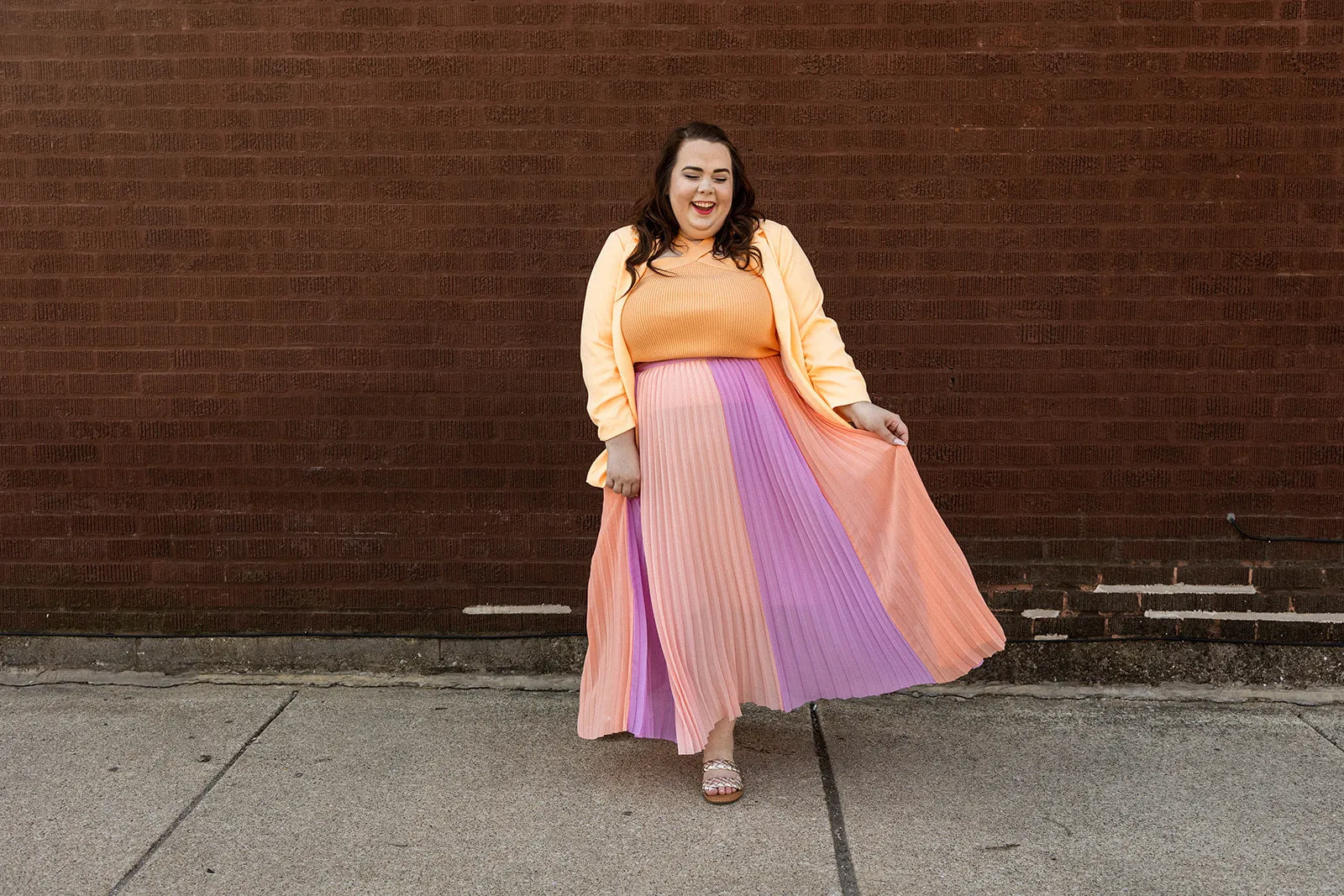 polly skirt in lavender coral