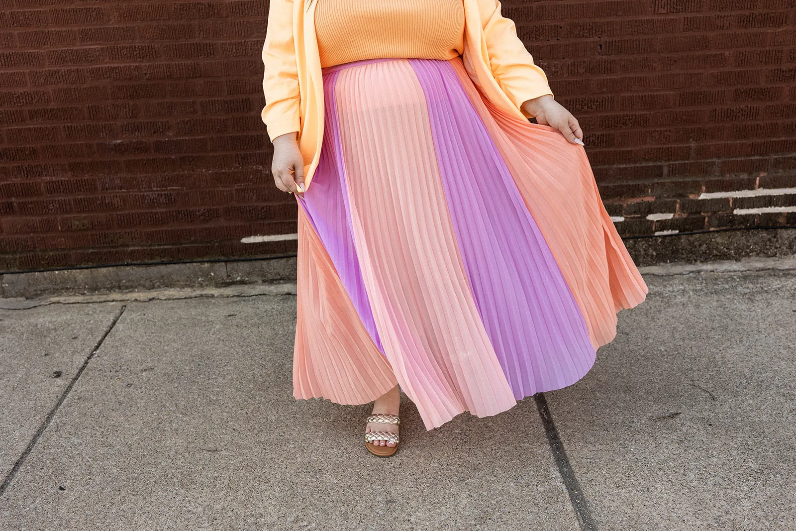 polly skirt in lavender coral