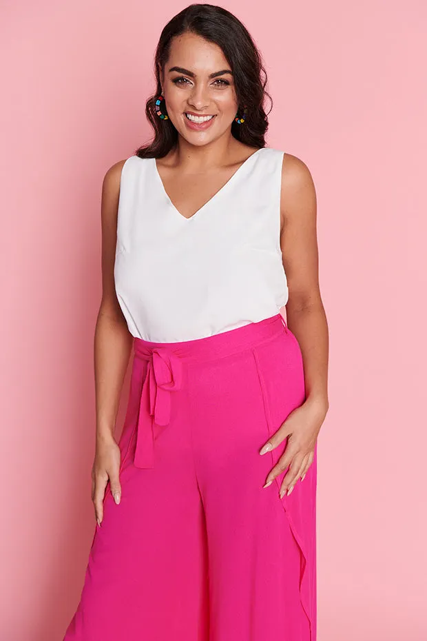 Reese Strawberry Pink Wrap Pant