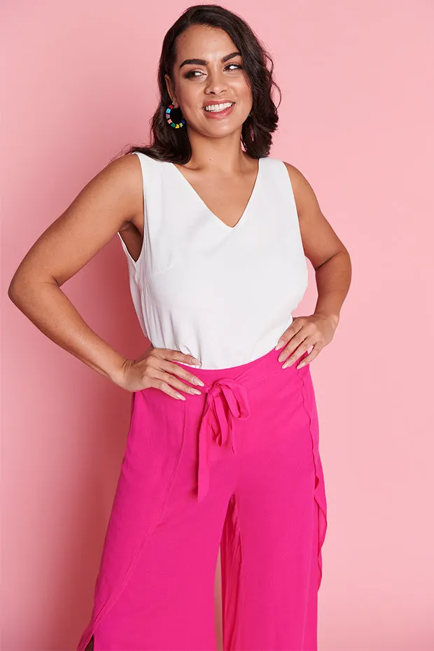 Reese Strawberry Pink Wrap Pant