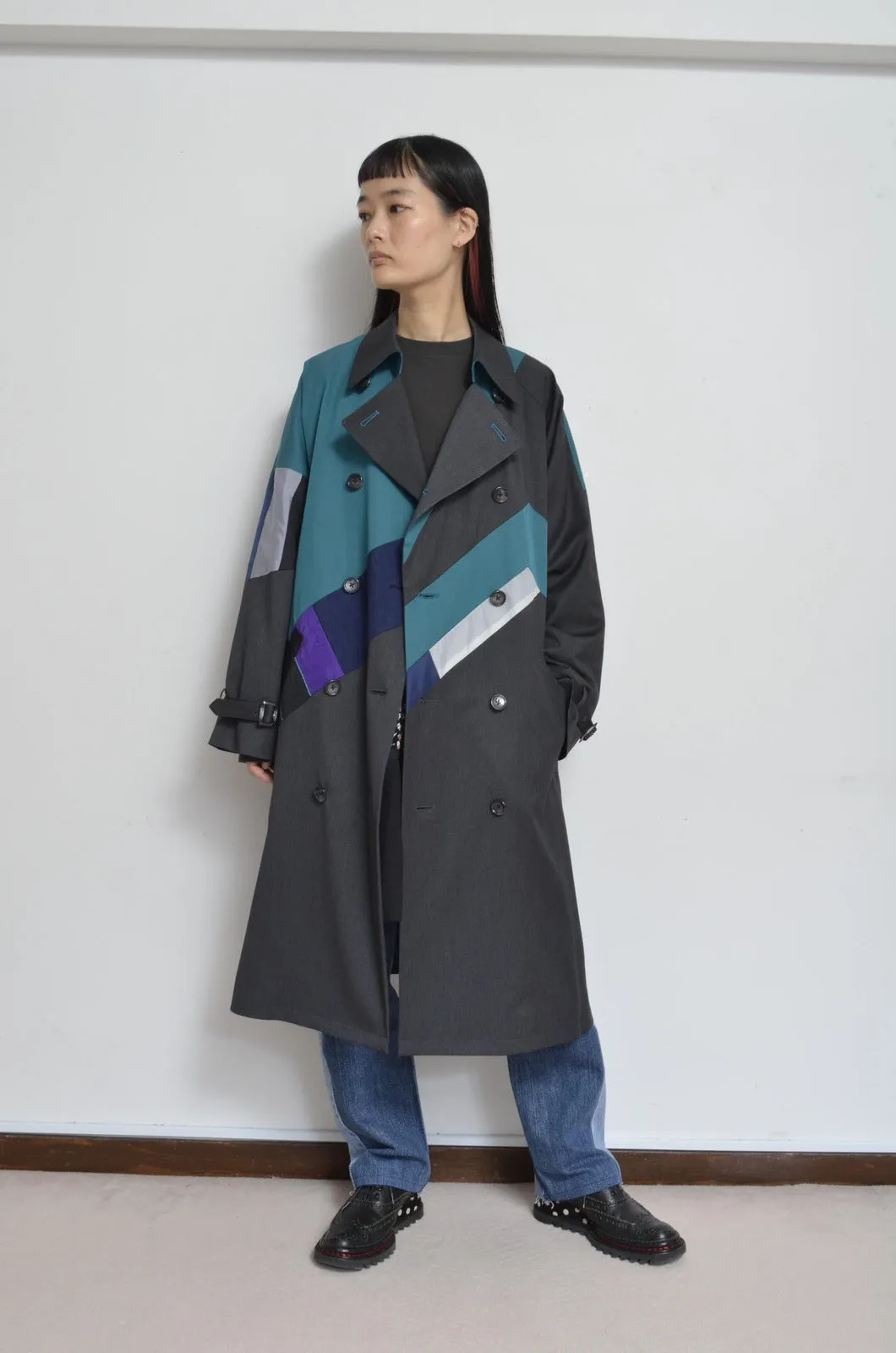 REMIX TRENCH COAT/NAV/01