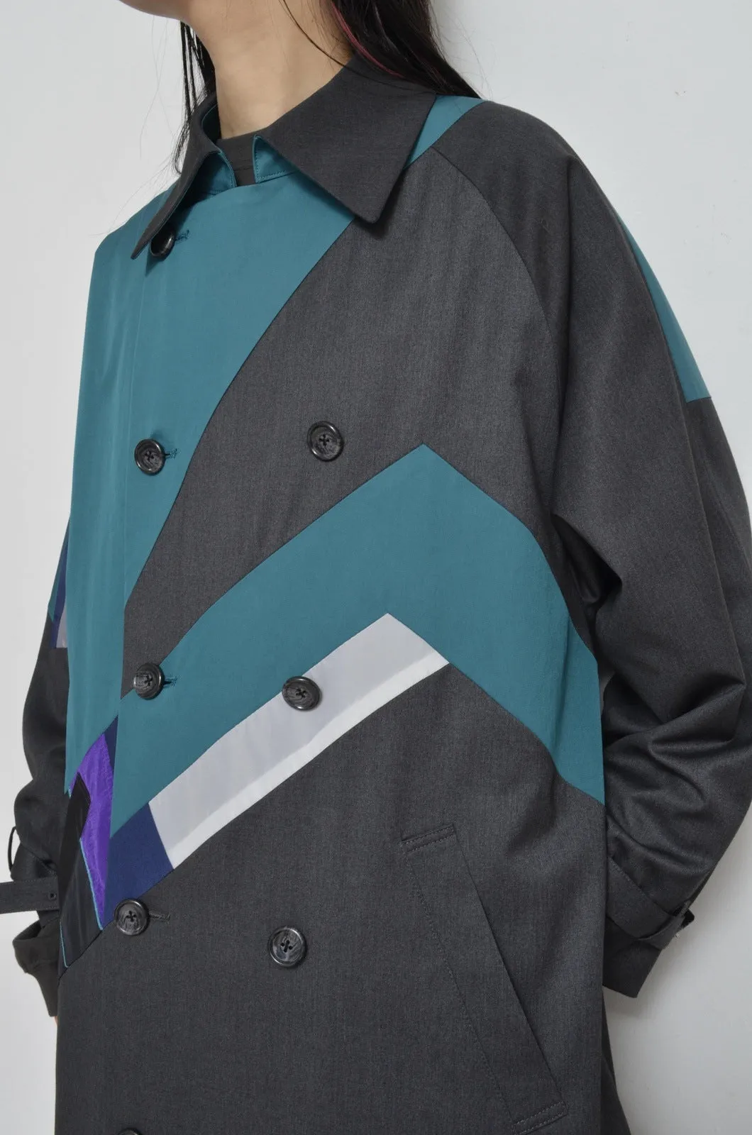 REMIX TRENCH COAT/NAV/01