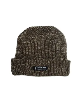 Ribbed Dock Beanie Brown Marled