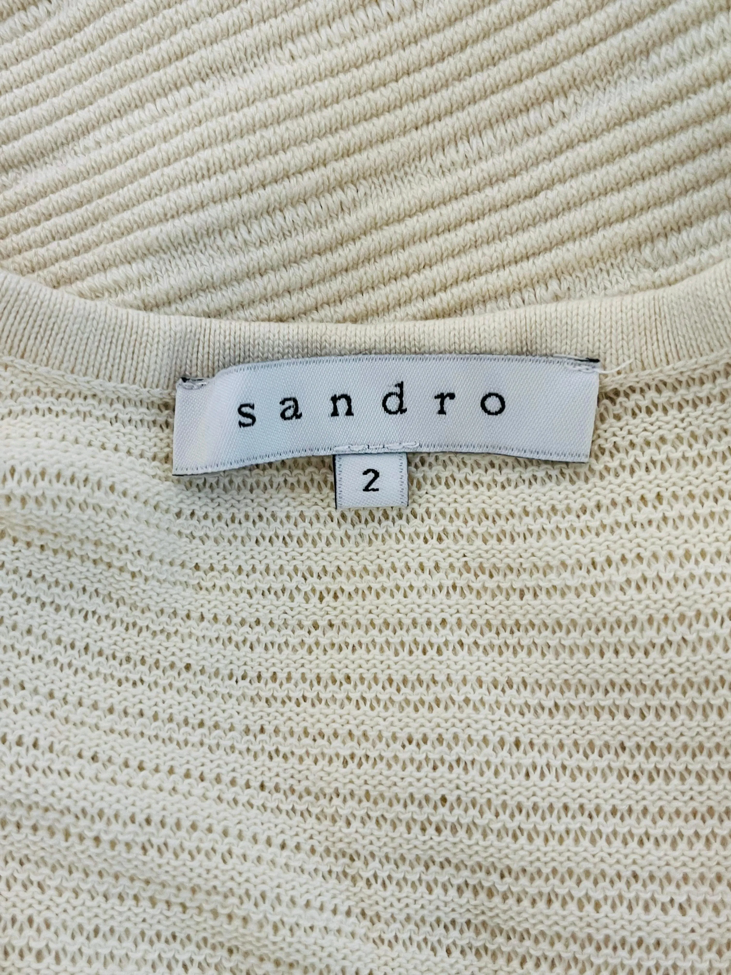 Sandro Fit & Flare Cotton Dress. Size 2