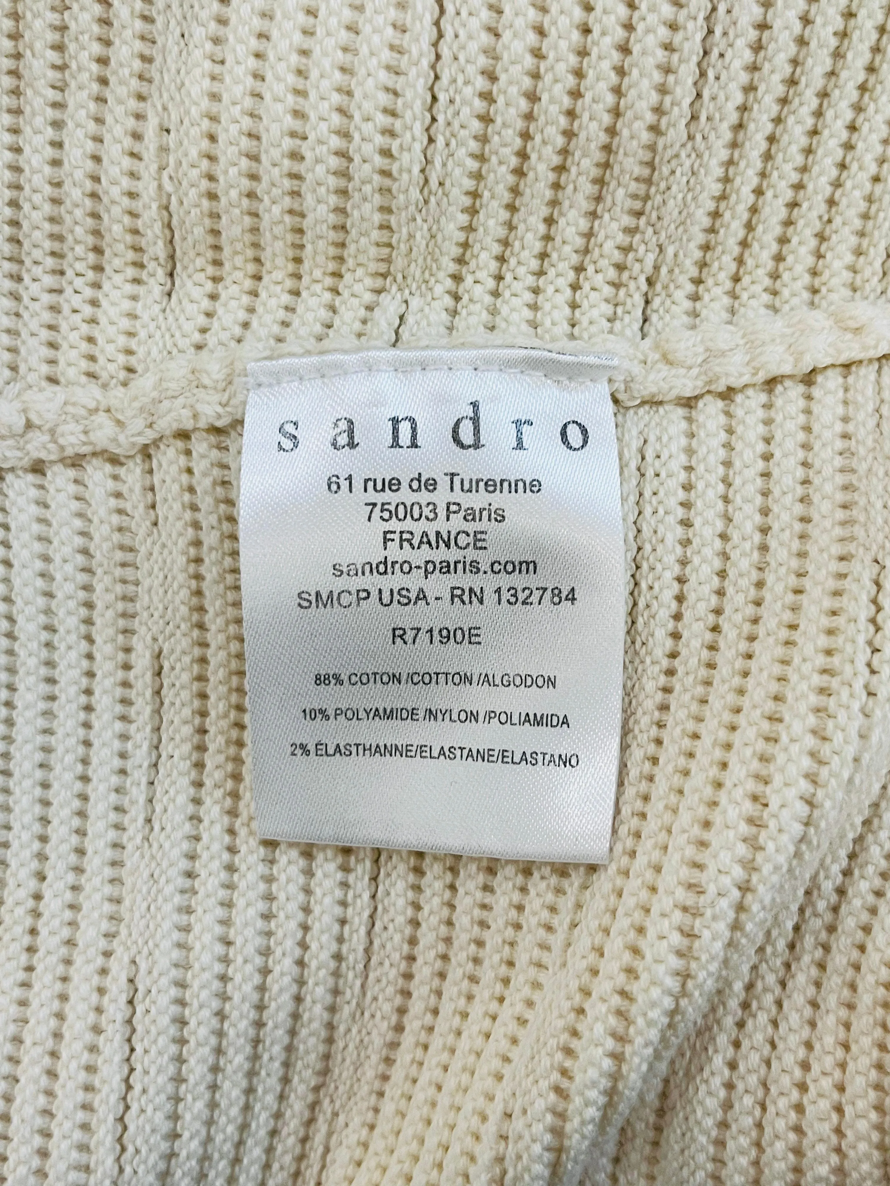 Sandro Fit & Flare Cotton Dress. Size 2