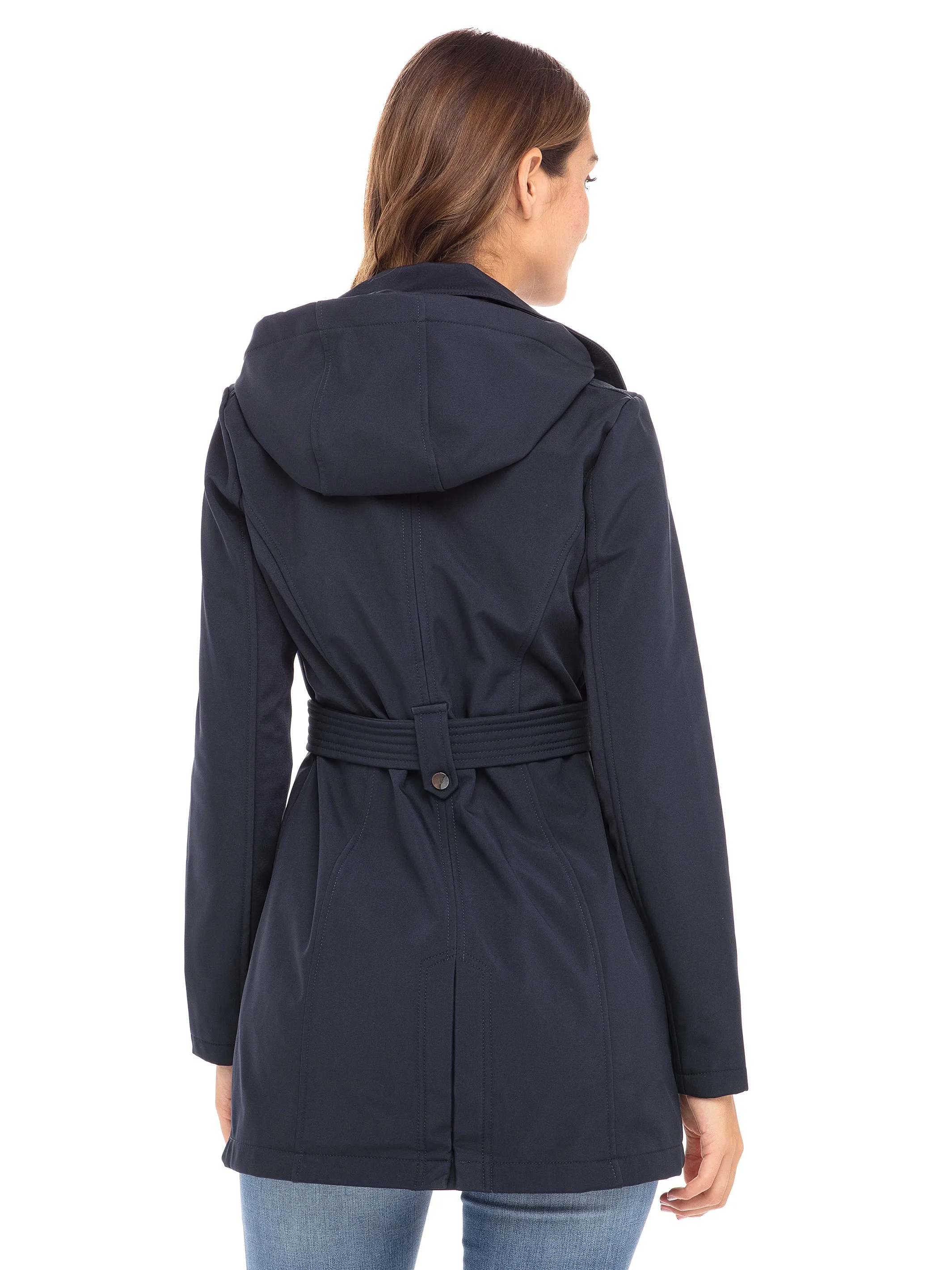 Sebby Collection Women's Softshell Trench Coat