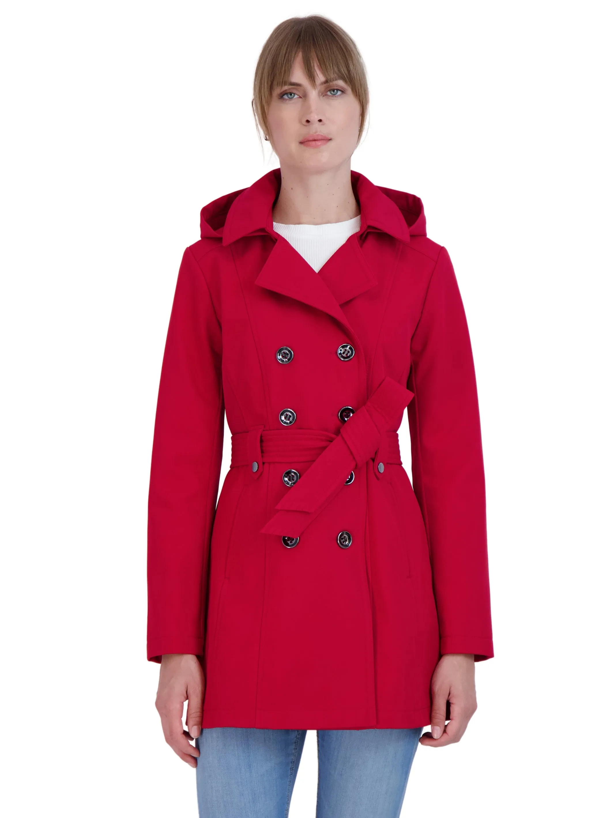 Sebby Collection Women's Softshell Trench Coat