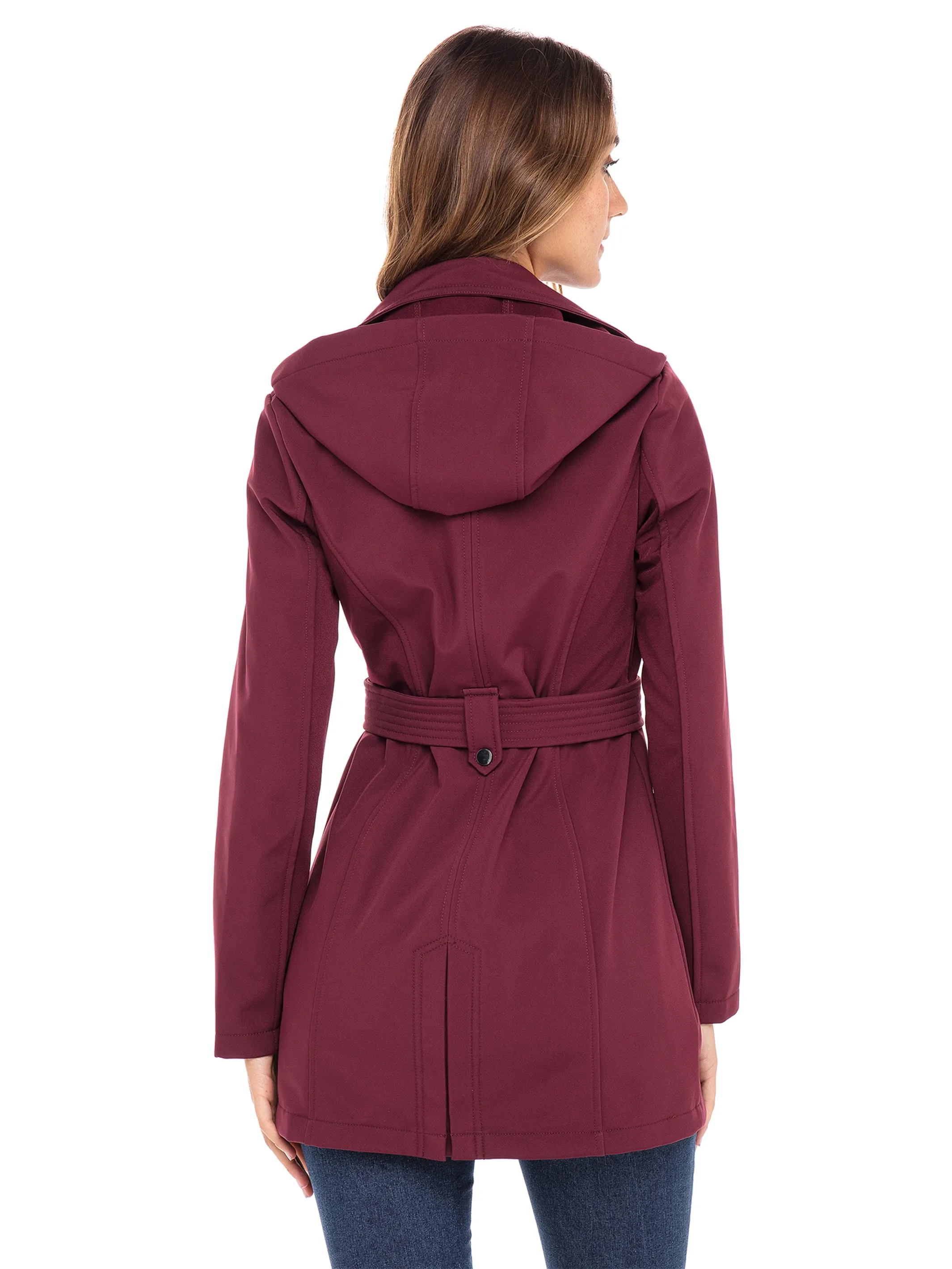 Sebby Collection Women's Softshell Trench Coat