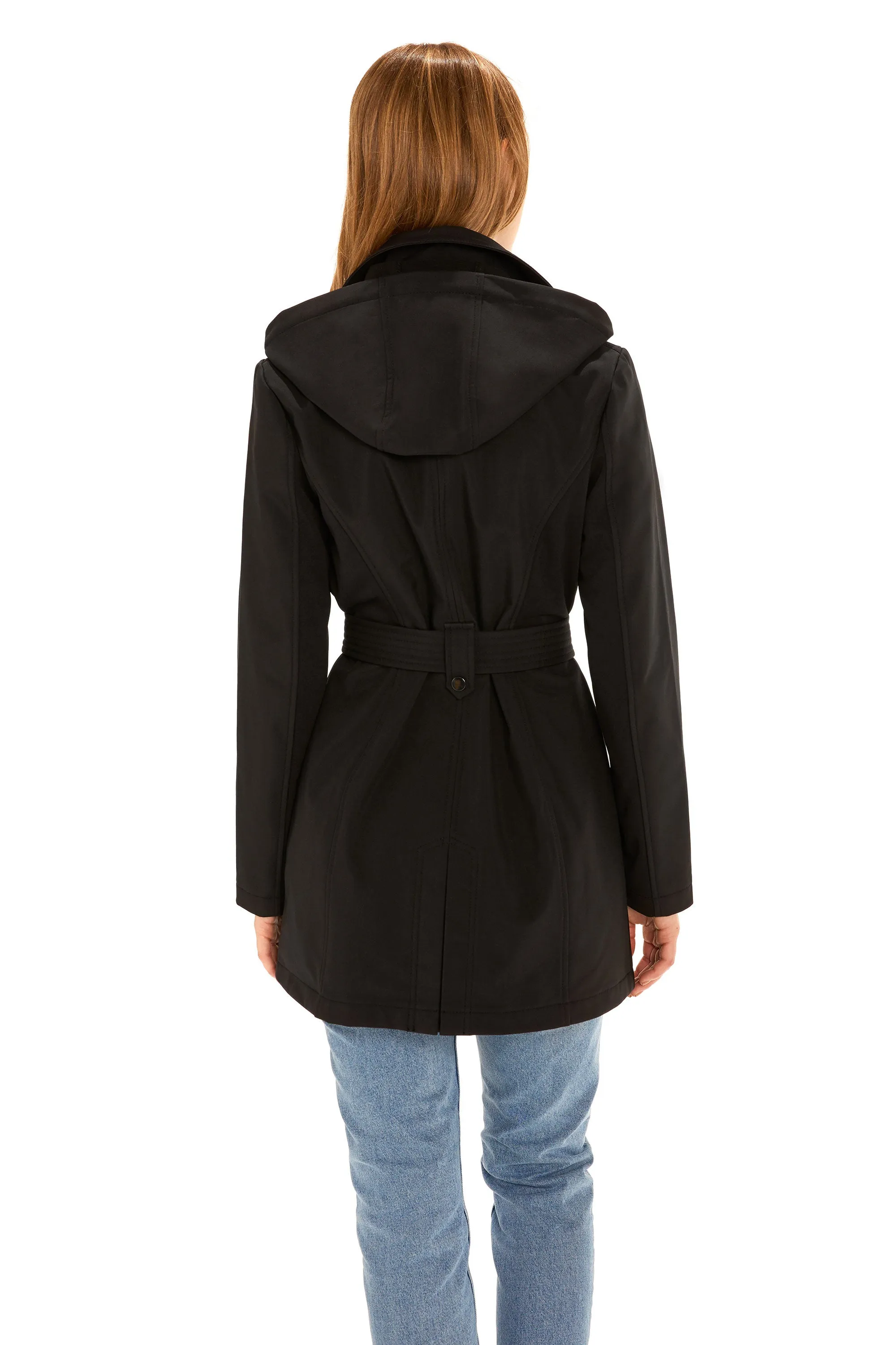 Sebby Collection Women's Softshell Trench Coat