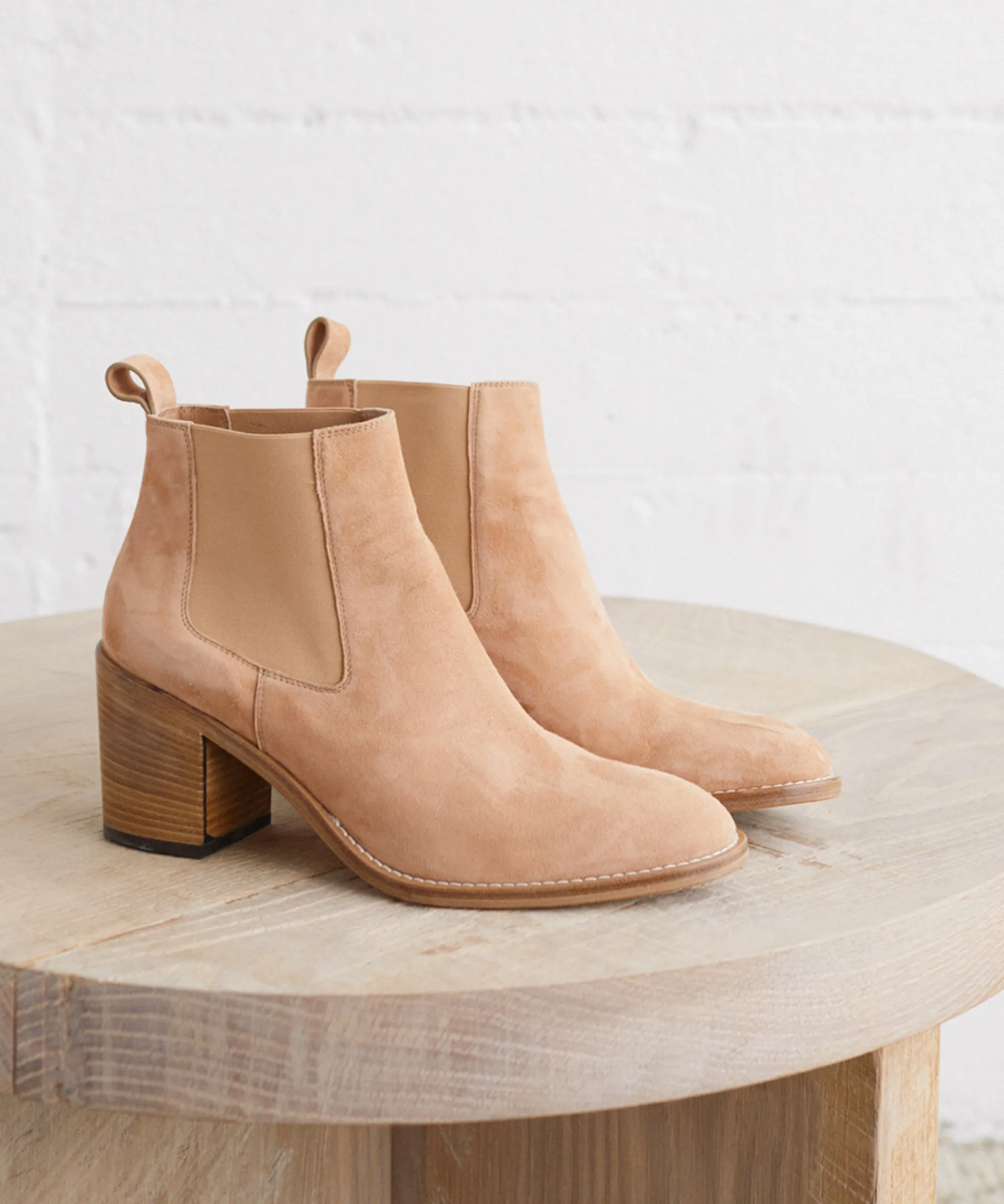 Suede Heeled Chelsea Boot