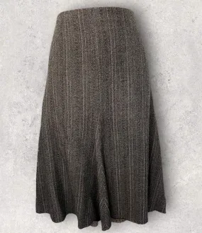 Teatro dei Sogni by Beppe Bondi Grey Wool Mix Flared Skirt UK 14 US 10 EU 42 BNWT RRP £185