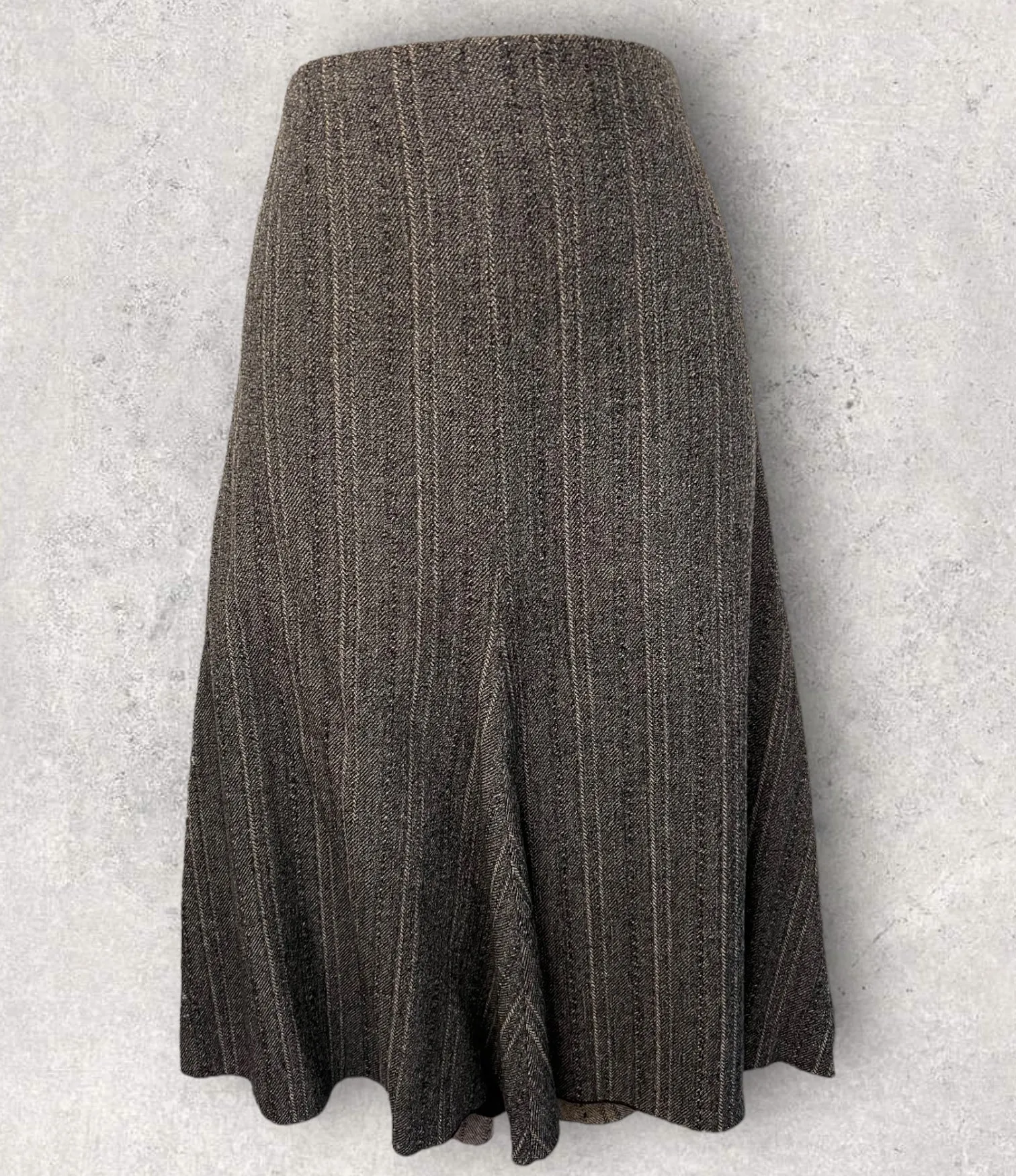 Teatro dei Sogni by Beppe Bondi Grey Wool Mix Flared Skirt UK 14 US 10 EU 42 BNWT RRP £185