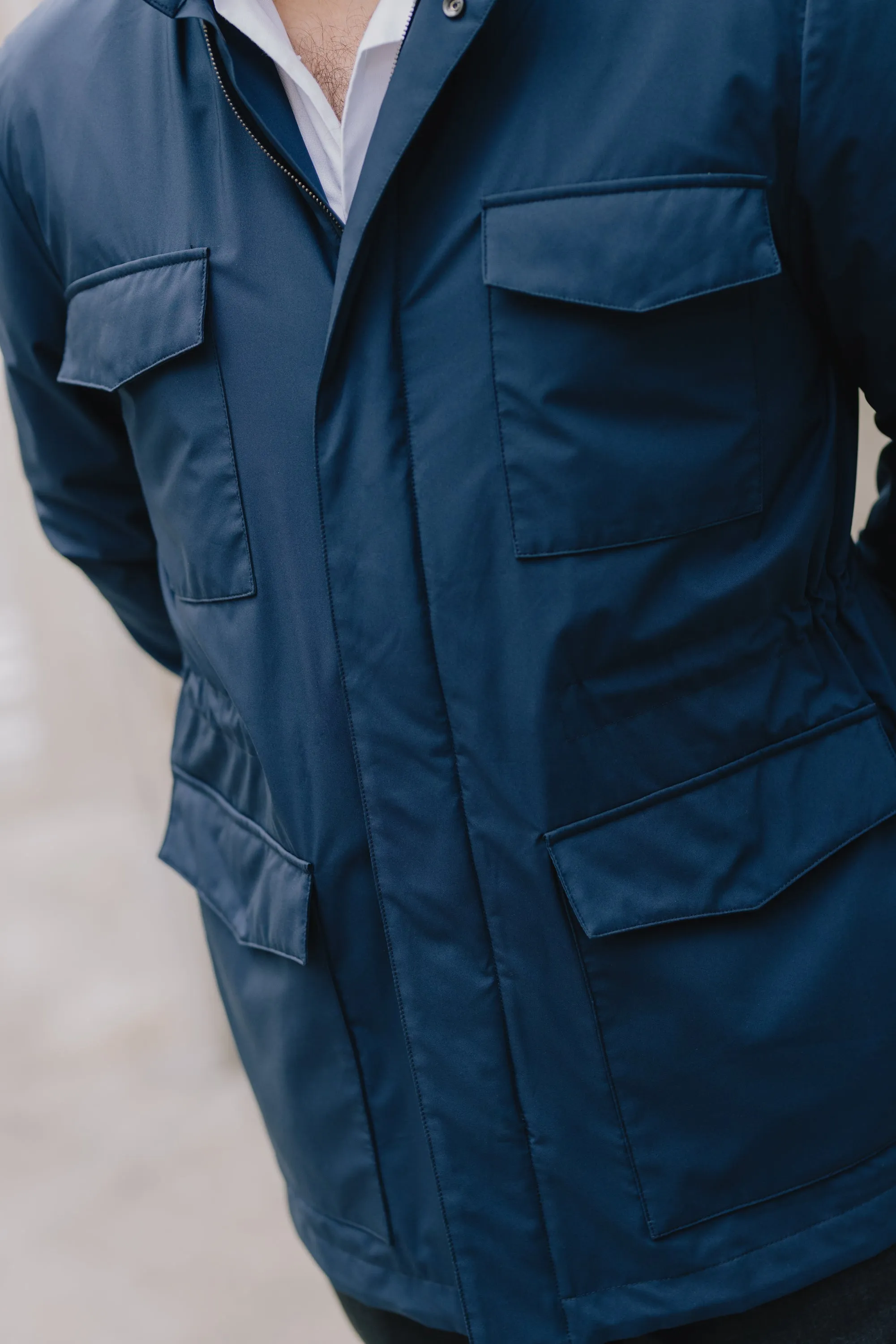 Technical Field Jacket in Navy Blue