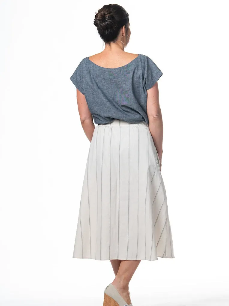 The Button Midi Skirt