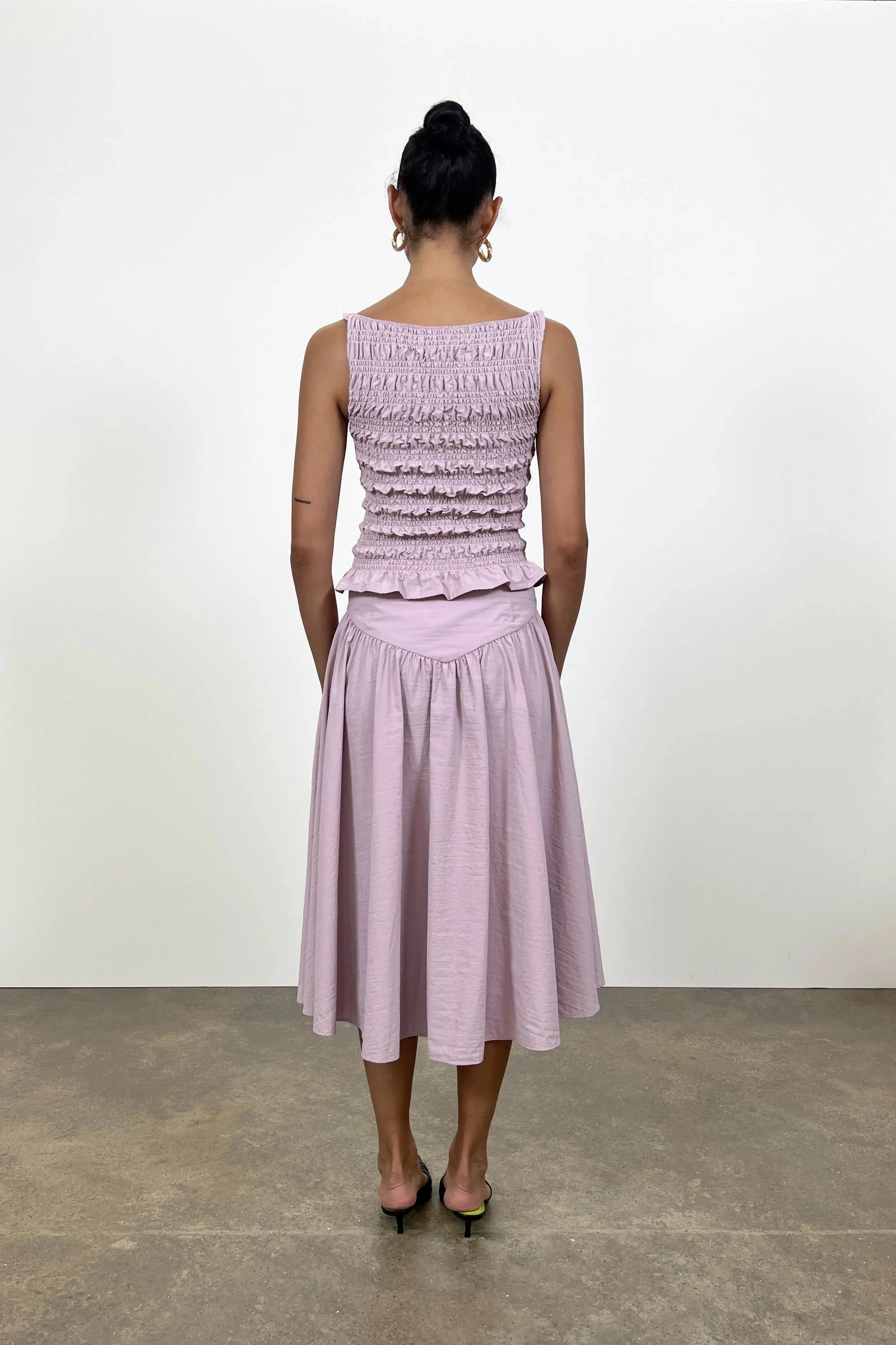 The Deba Midi Skirt, Rose