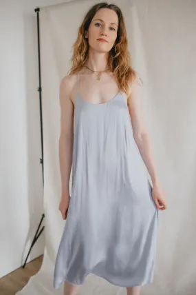 The Juni Satin Slip Dress - Lavender