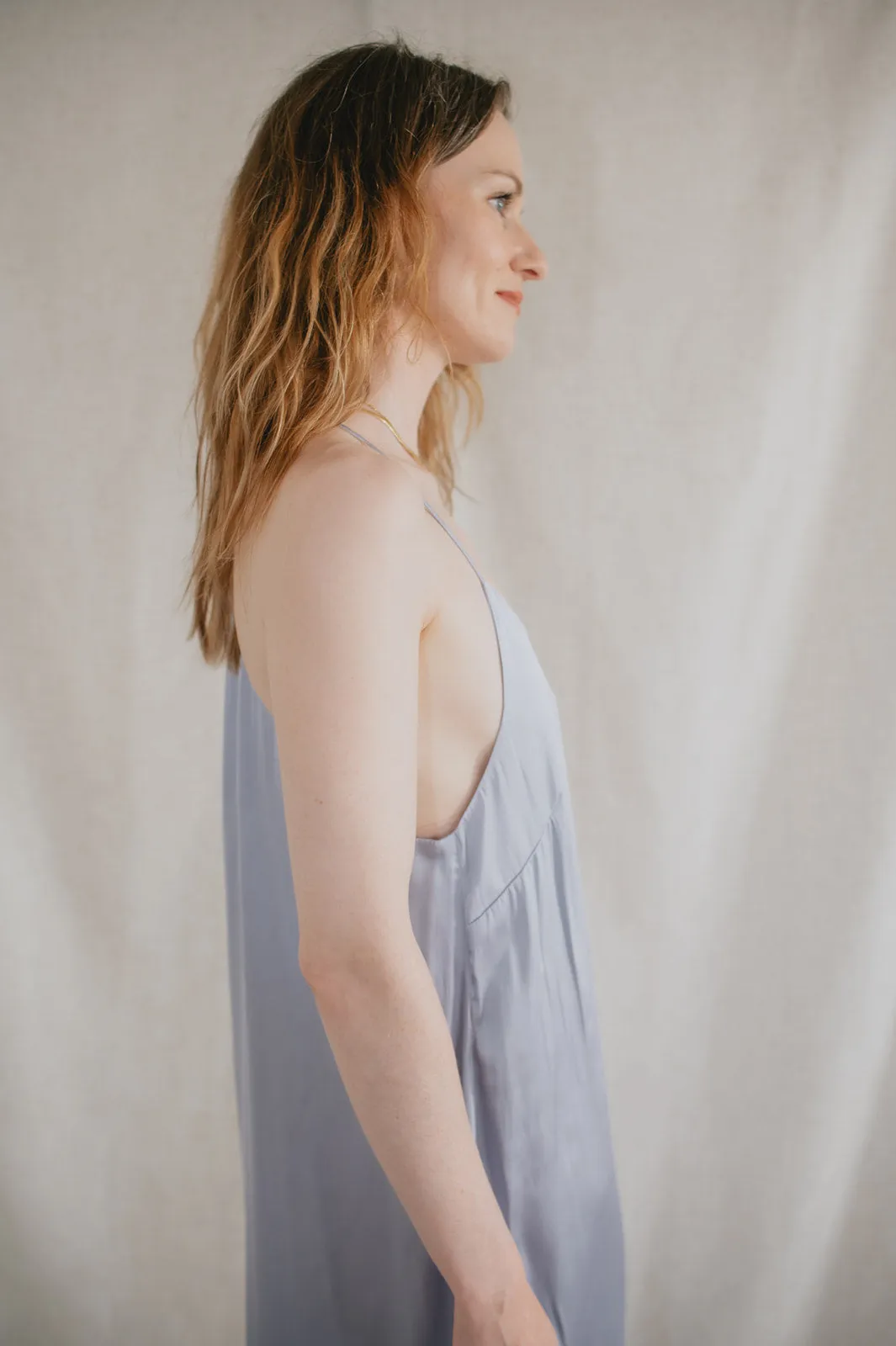 The Juni Satin Slip Dress - Lavender