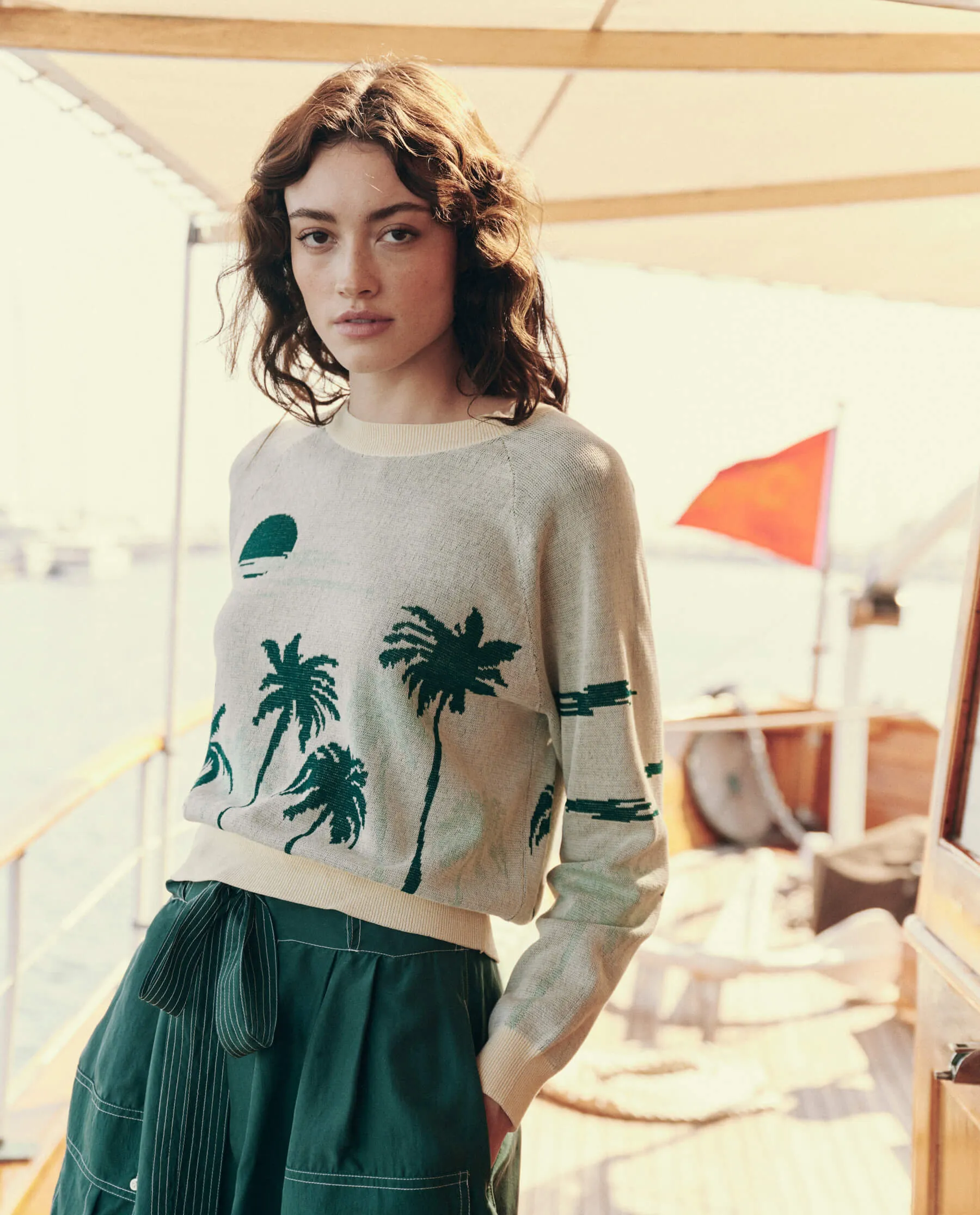 The Palm Pullover. -- Sea Green