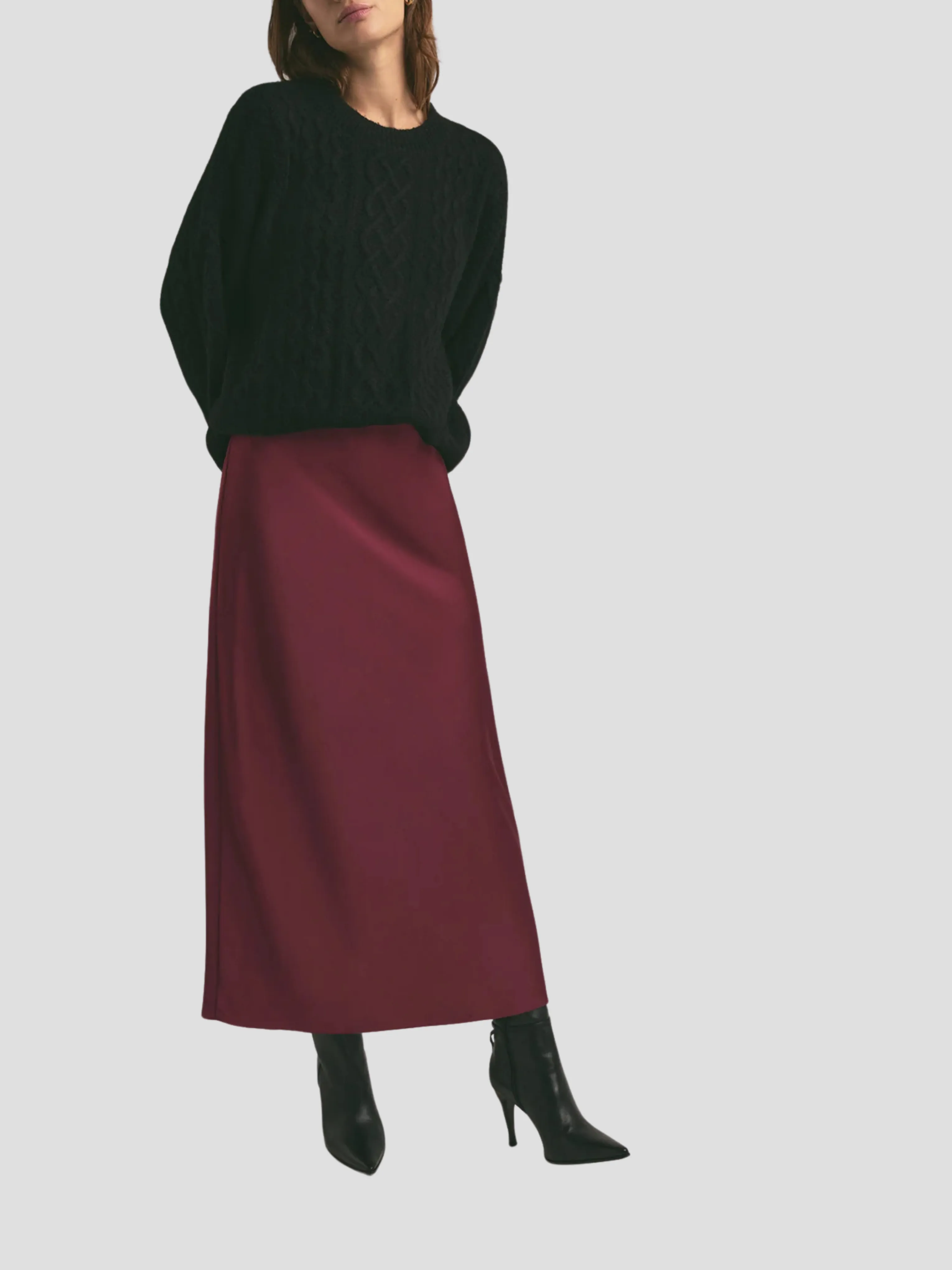 The Suzy Skirt in Burgundy