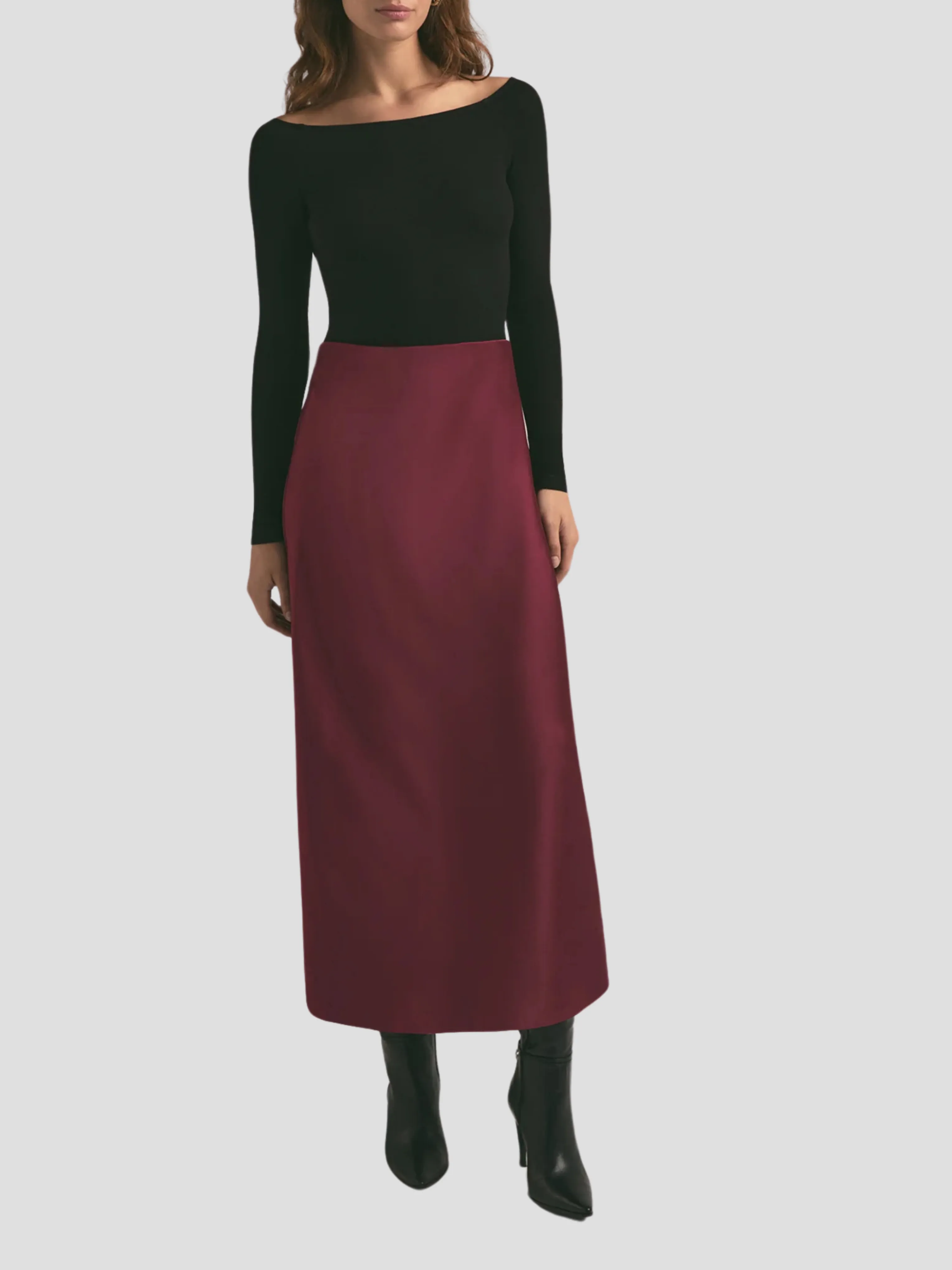 The Suzy Skirt in Burgundy