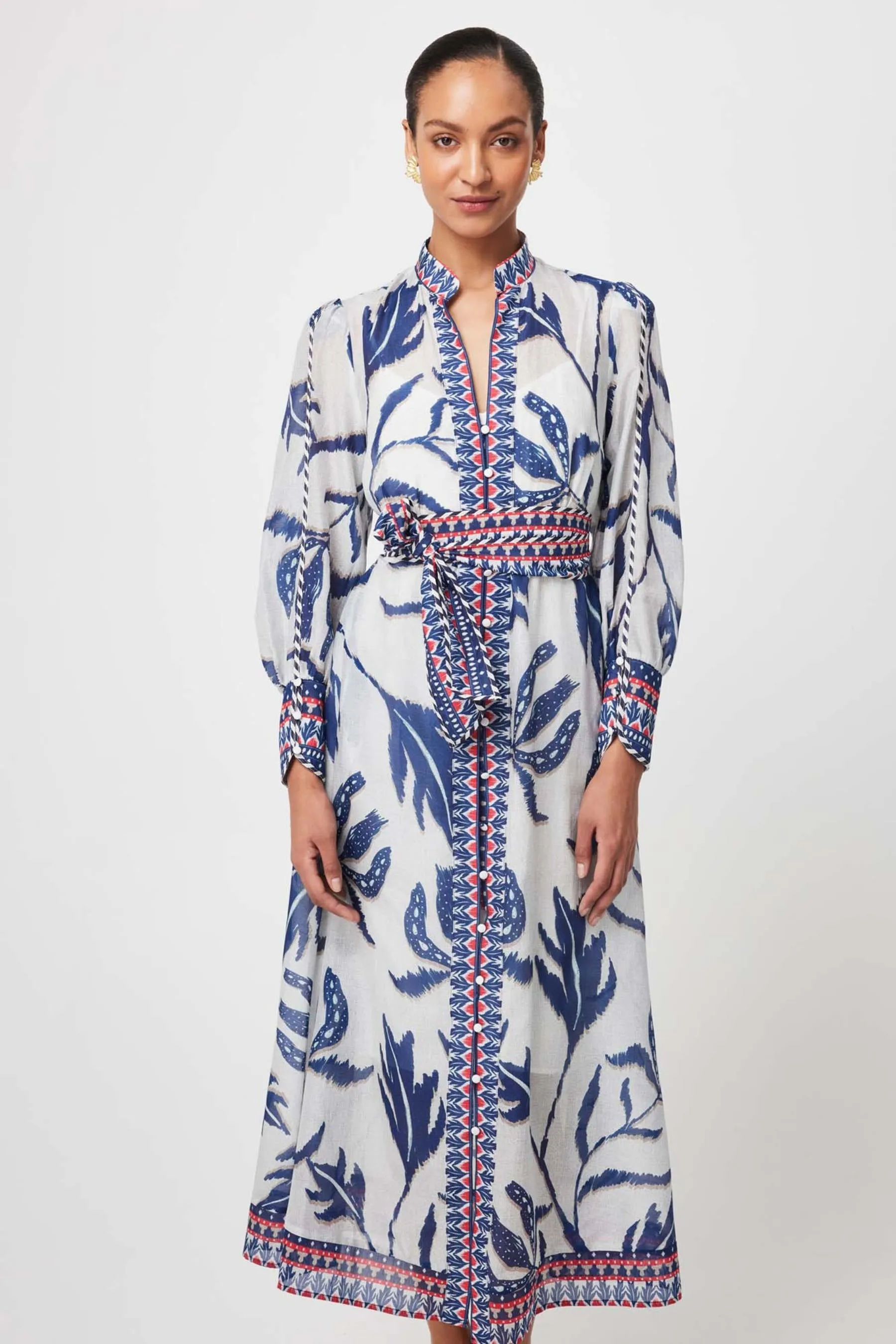 Tierra  Cotton Silk Dress | Palm Shadow