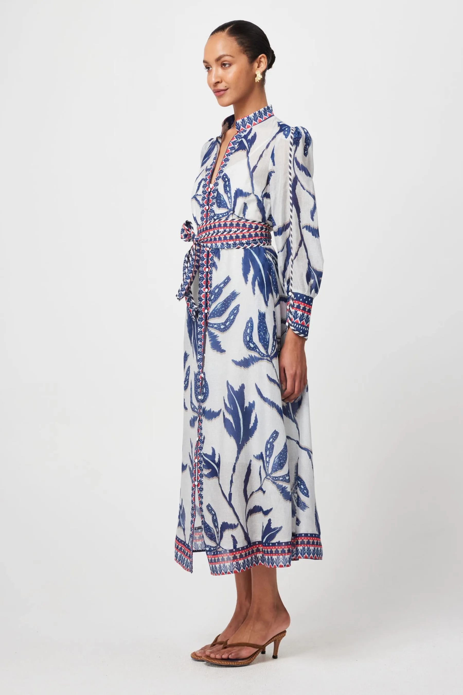 Tierra  Cotton Silk Dress | Palm Shadow