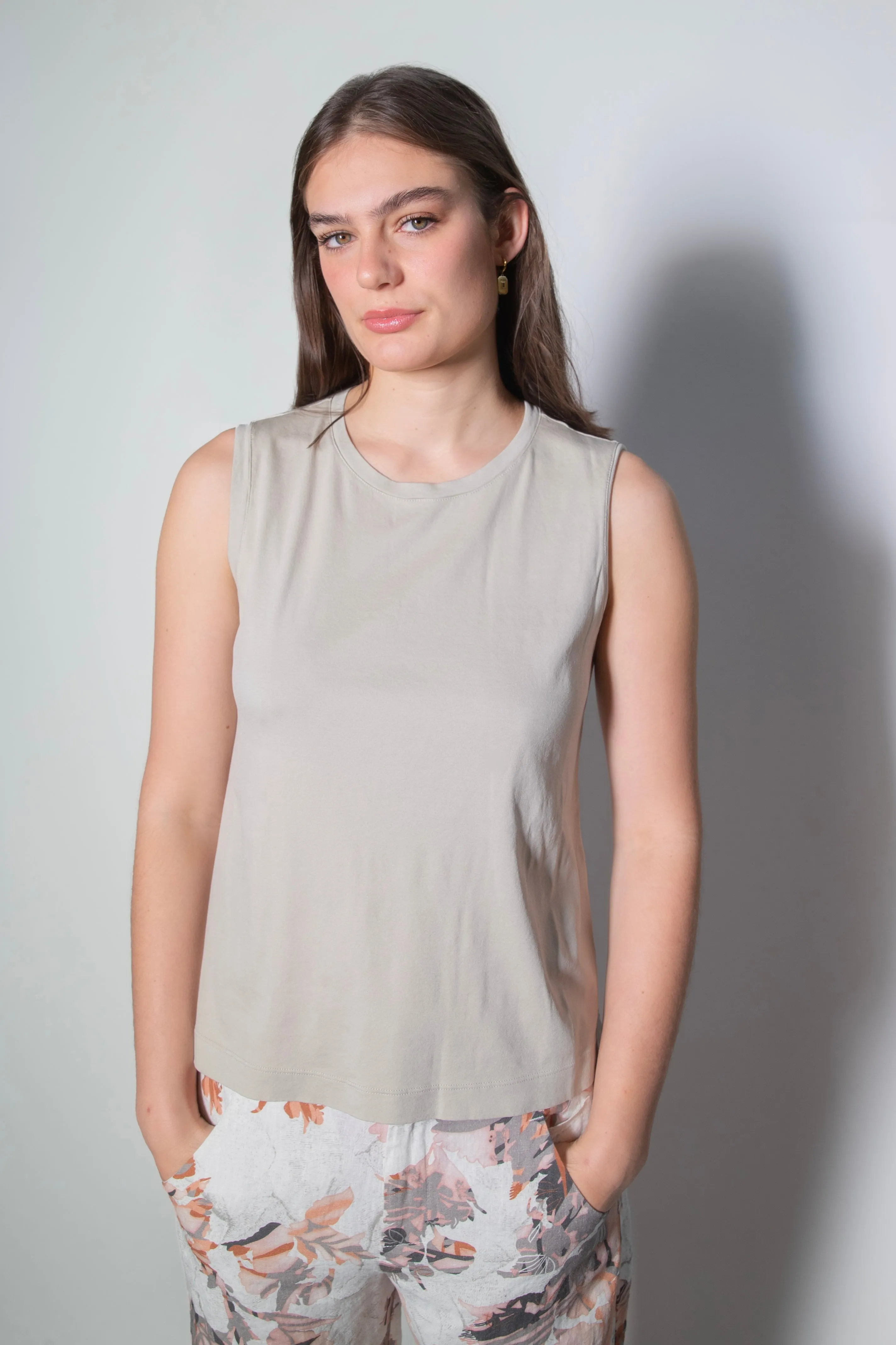 Transit Par Such Muscle Tank in Pearl Grey