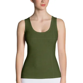 Tree Hugging Forest Green Tank Top