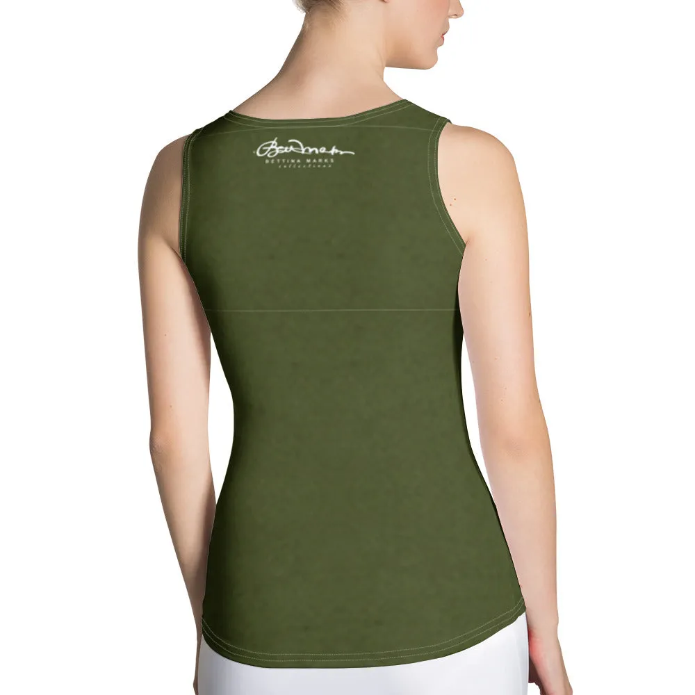 Tree Hugging Forest Green Tank Top