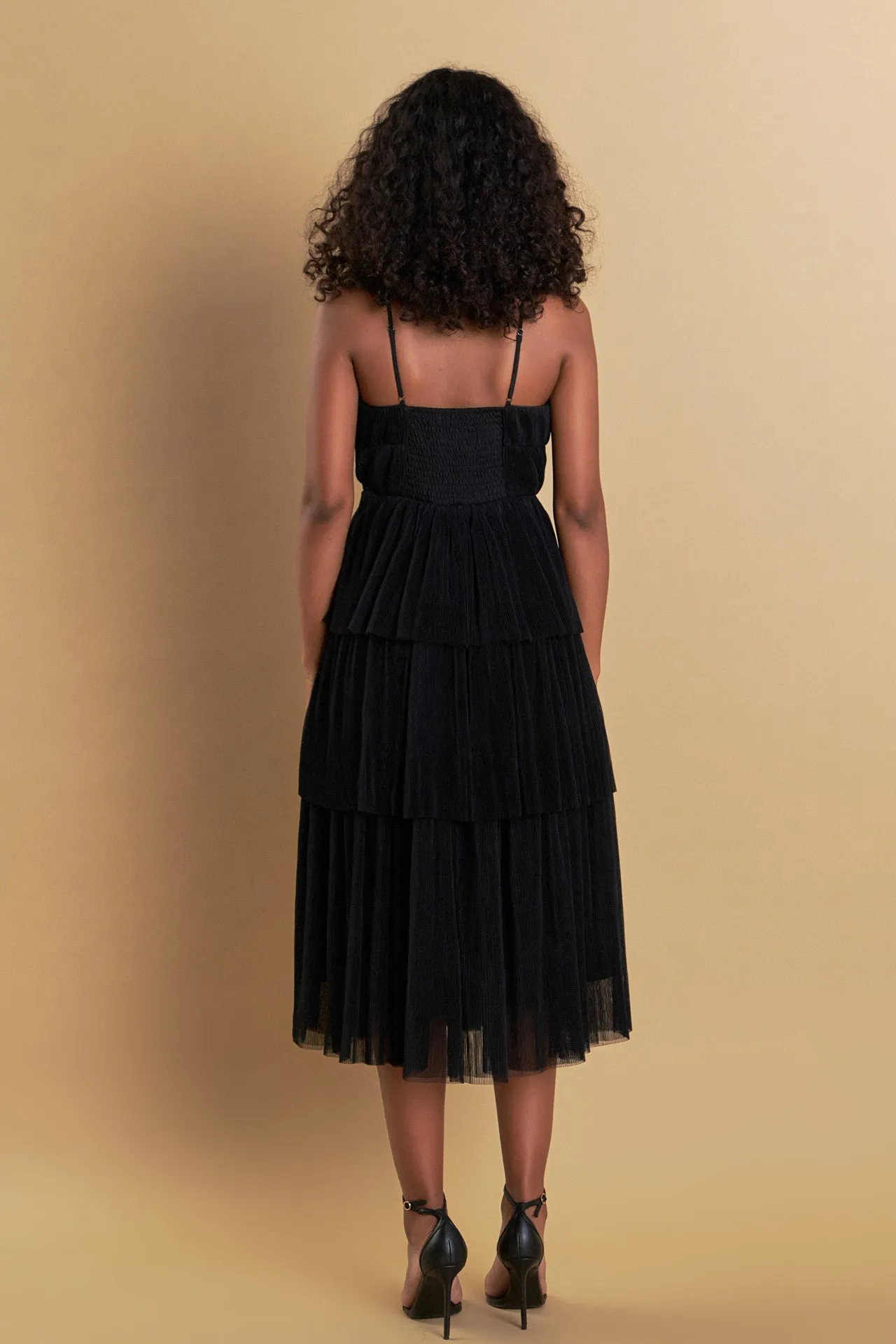 Tulle Tiered Midi Dress