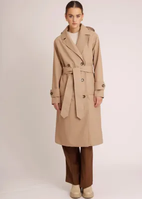 Waterproof Straight Trench - Beige Lightweight