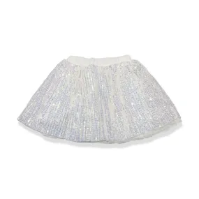 White Sequin Skirt