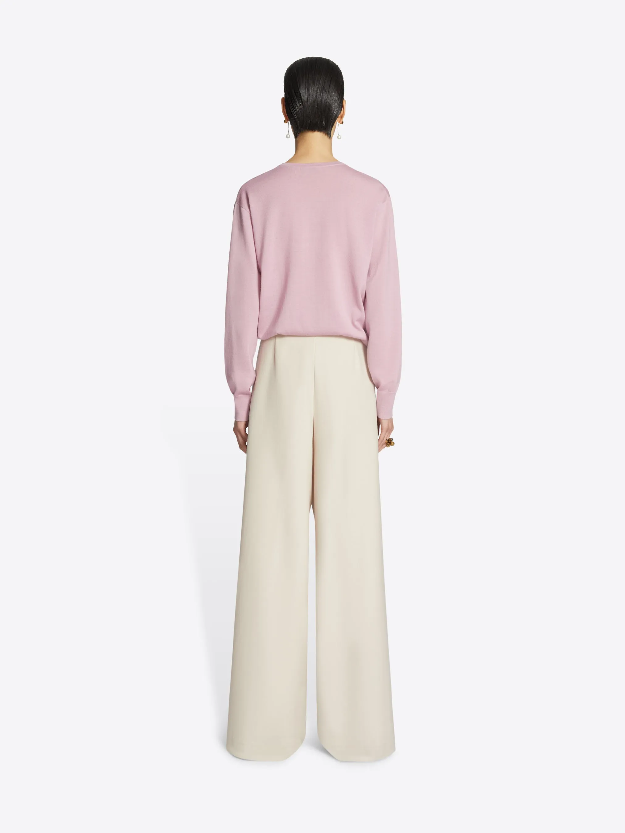 Wide pleated pants