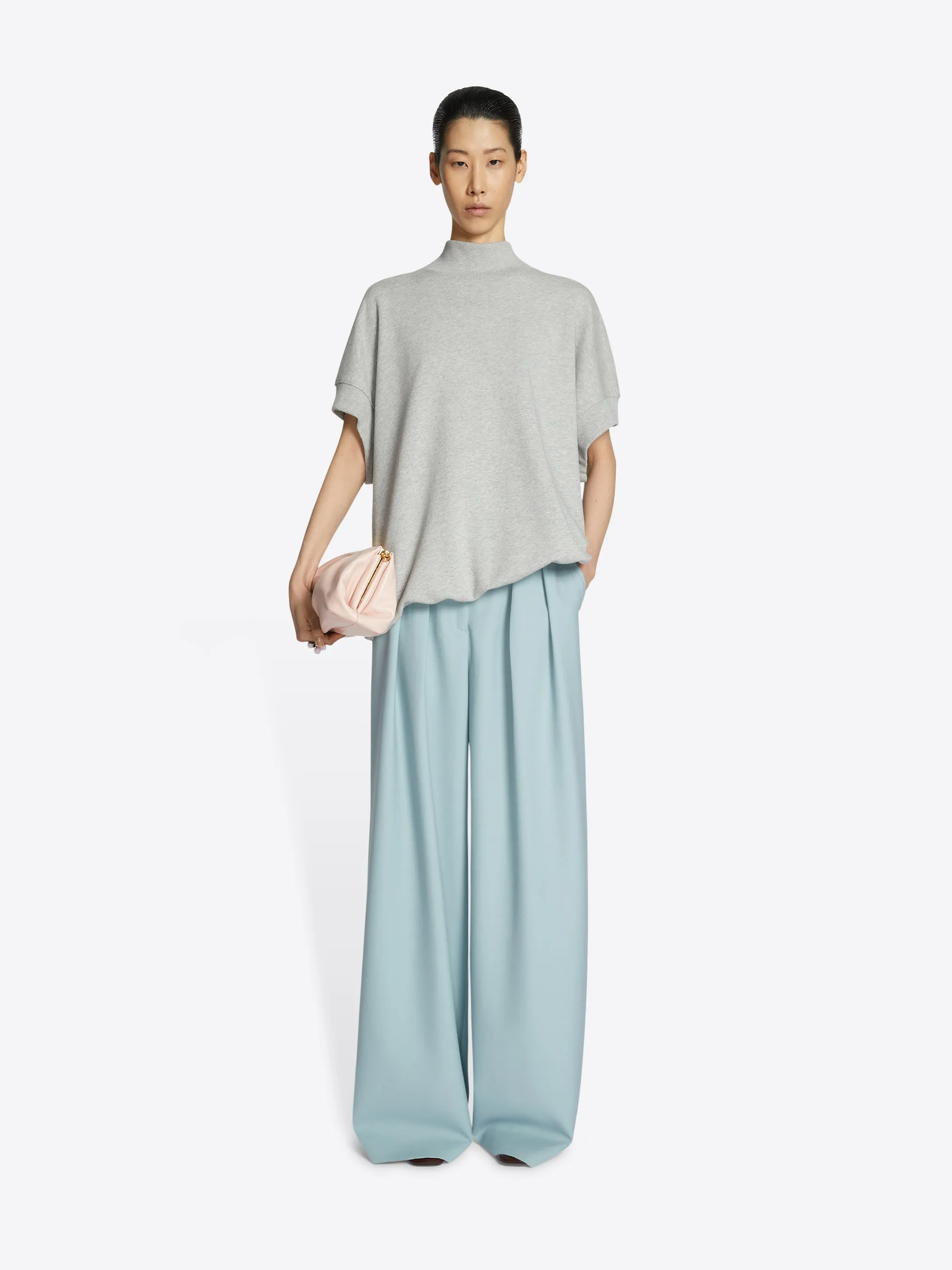 Wide pleated pants