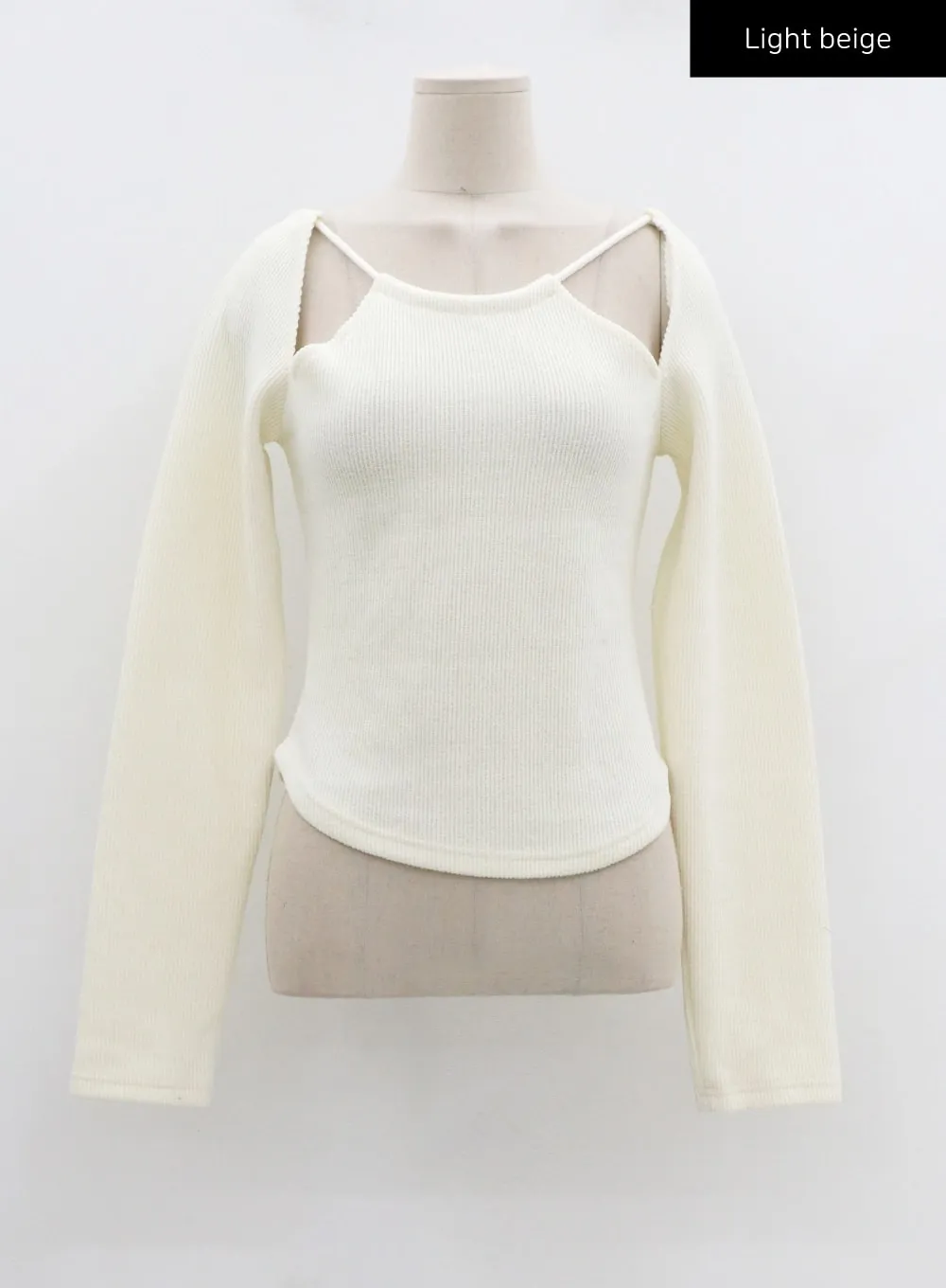 Wide Round Neck Knit T-Shirt CN11