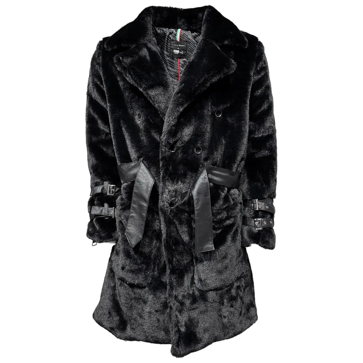 Wolf Fur Double Breast Overcoat