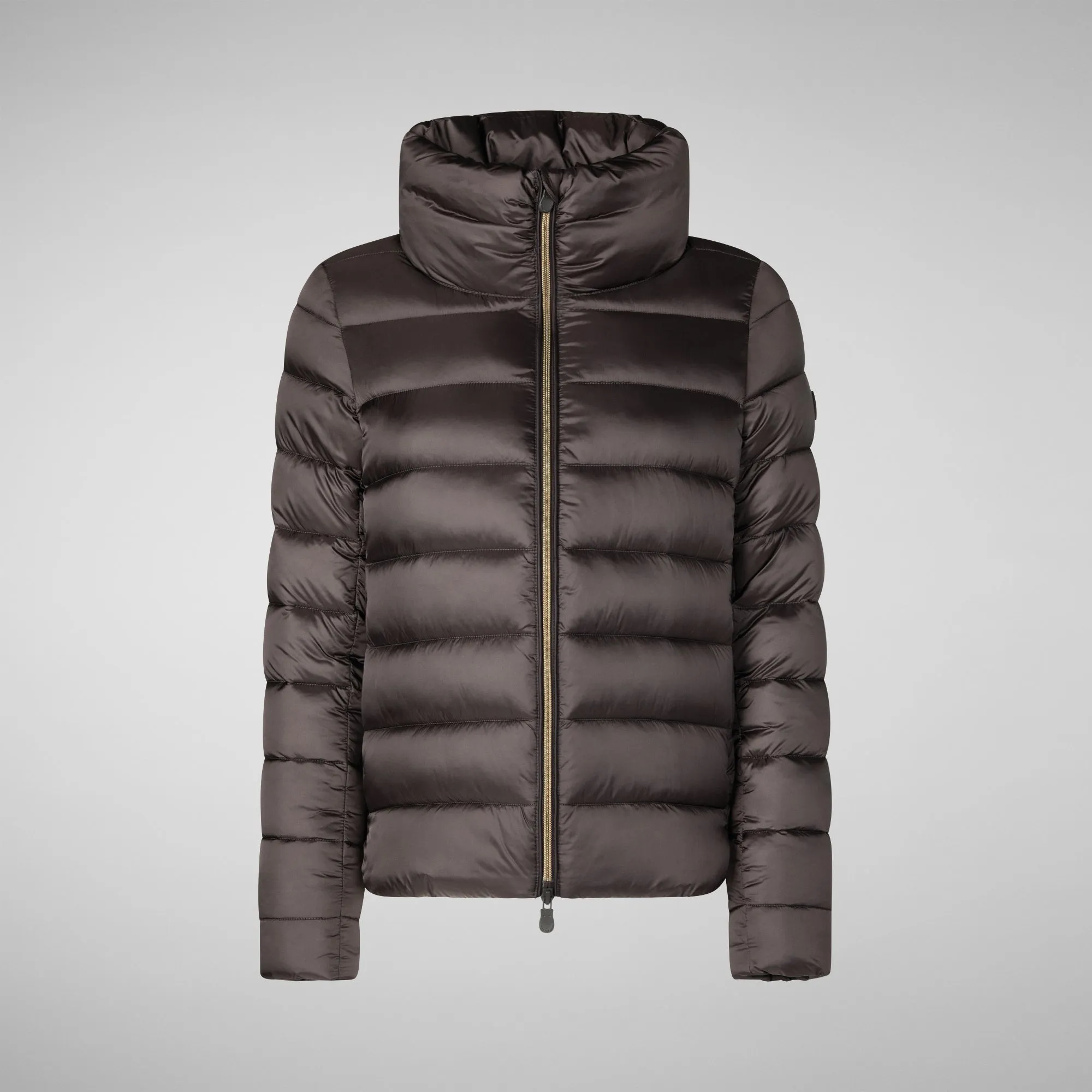 Women's Animal free Puffer Jacket Elsie  in Brown Black