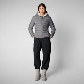 Women's  animal free Puffer jacket Ethel in mid grey