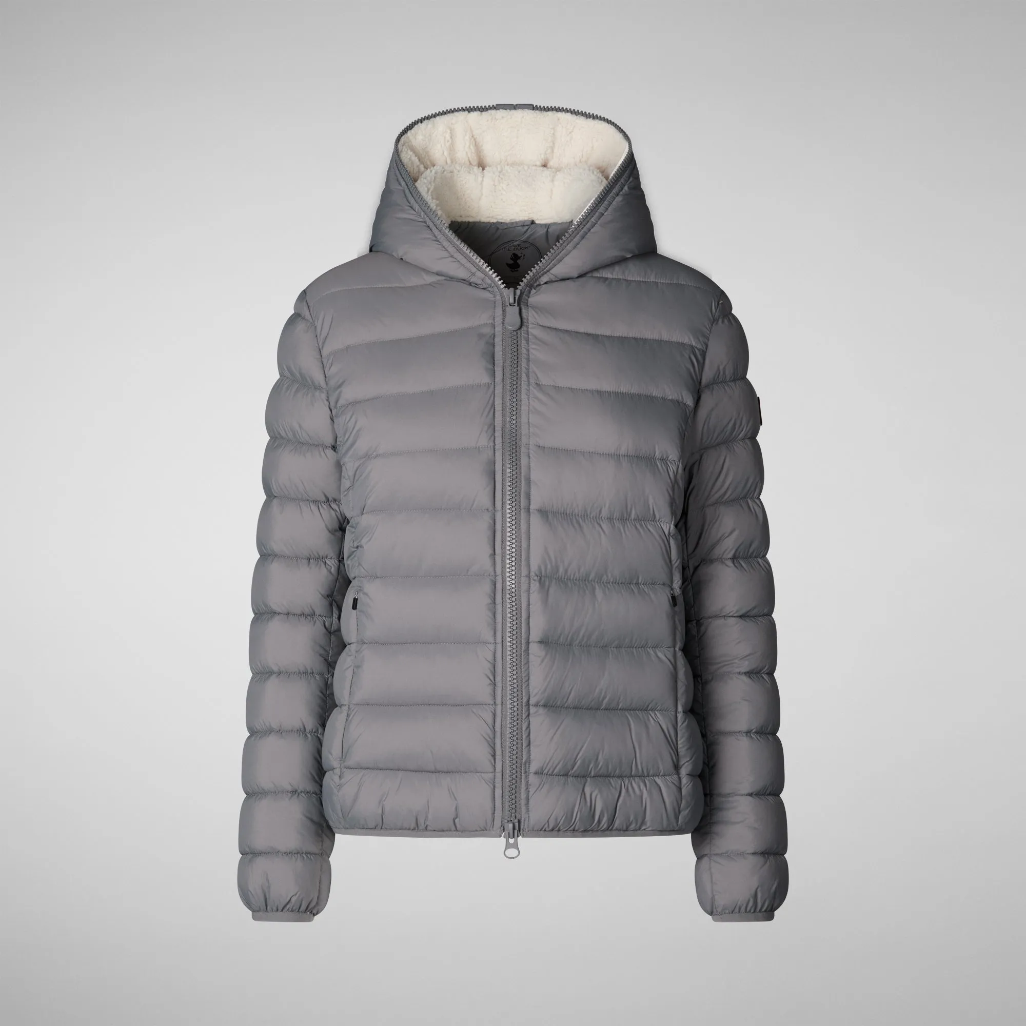 Women's  animal free Puffer jacket Ethel in mid grey